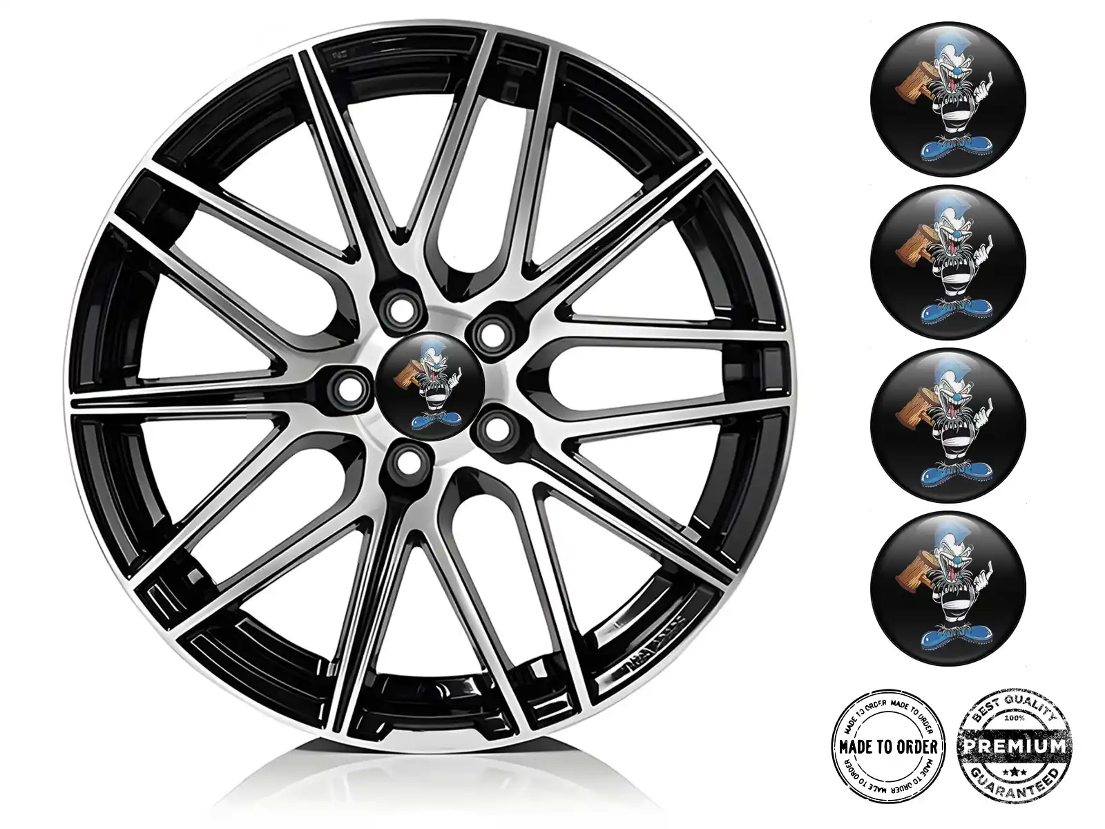 Wheel Emblem Racing Premium Domed Limited Style